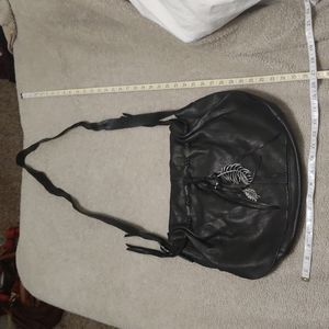 100% leather Lucky Brand black crossbody bag